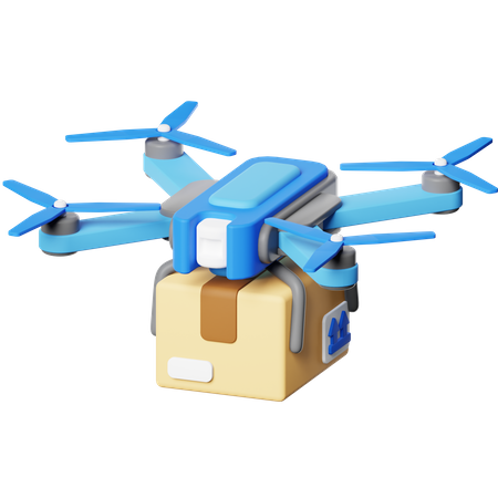 Entrega con drones  3D Icon