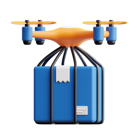 Entrega con drones  3D Icon