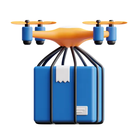 Entrega con drones  3D Icon