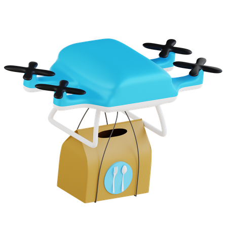 Entrega con drones  3D Icon