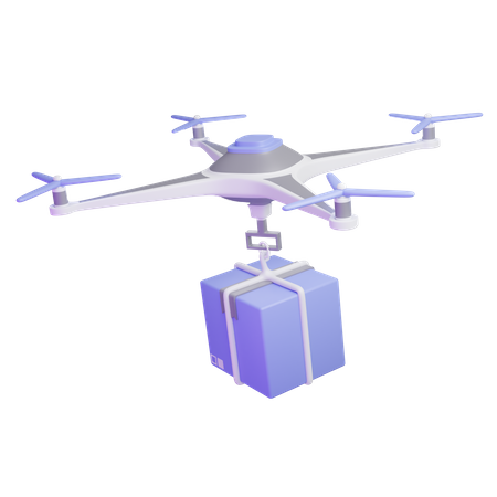 Entrega con drones  3D Icon