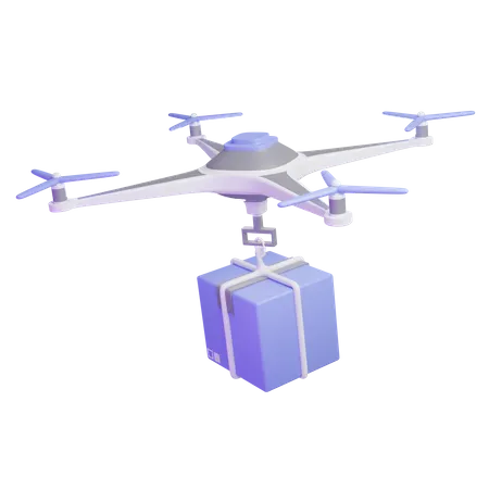 Entrega con drones  3D Icon