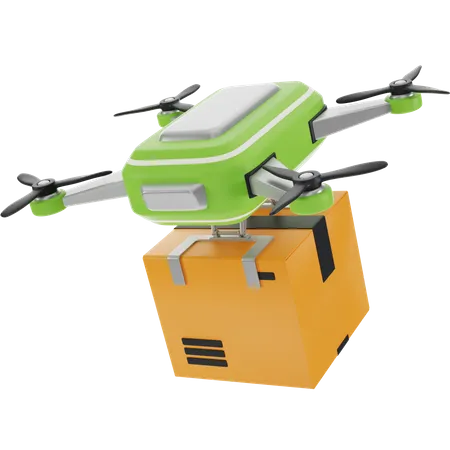 Entrega con drones  3D Icon