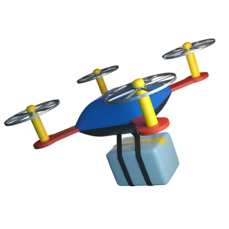 Entrega con drones  3D Icon