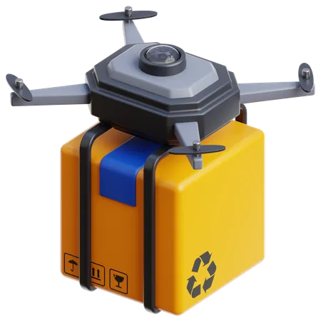 Entrega con drones  3D Icon