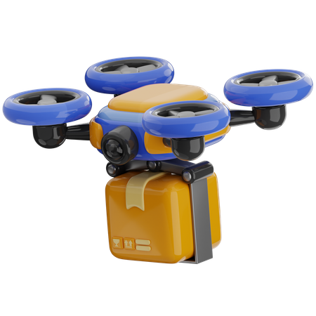 Entrega de drones  3D Icon