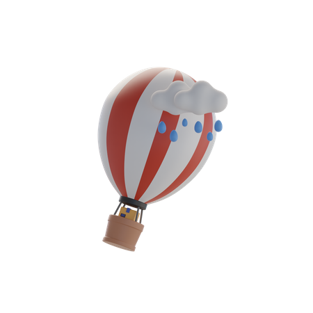 Entrega en globo aerostático  3D Icon