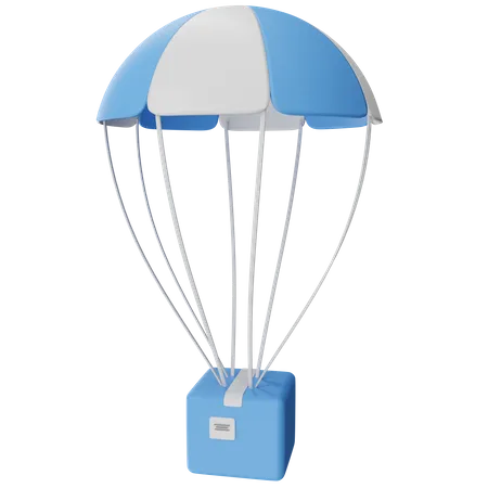 Entrega en globo aerostático  3D Illustration