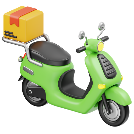 Entrega en motocicleta  3D Icon