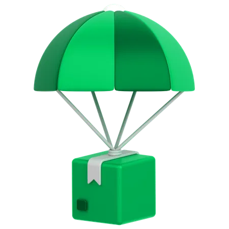 Entrega en paracaídas  3D Icon