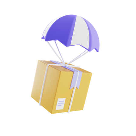 Entrega en paracaídas  3D Icon