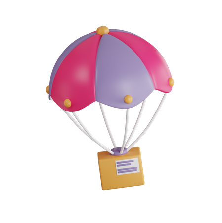 Entrega en paracaídas  3D Icon