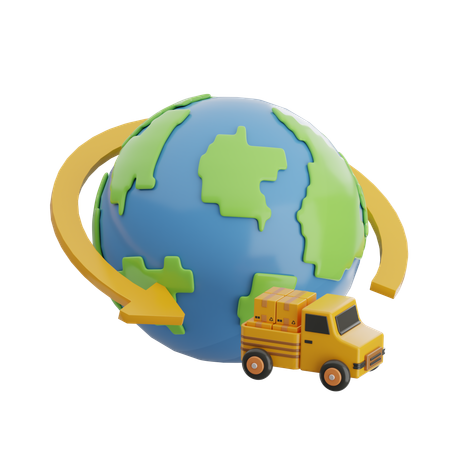 Entrega global  3D Icon