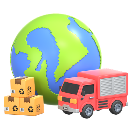 Entrega global  3D Icon