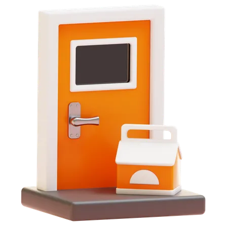 Entrega na porta  3D Icon