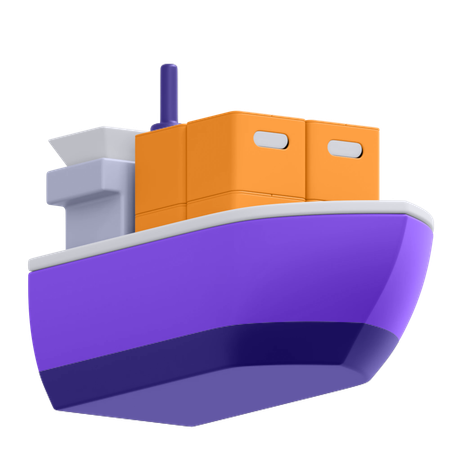 Entrega de navio de carga  3D Icon