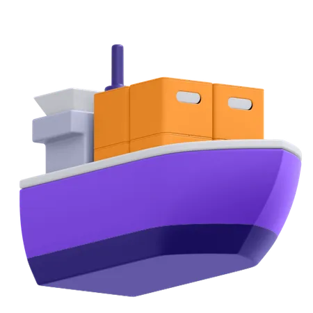 Entrega de navio de carga  3D Icon