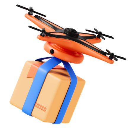 Entrega de drones  3D Icon