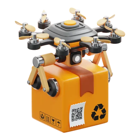 Entrega de drones  3D Icon