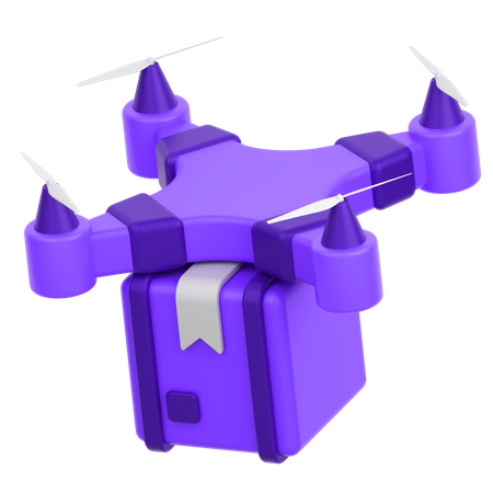 Entrega de drones  3D Icon