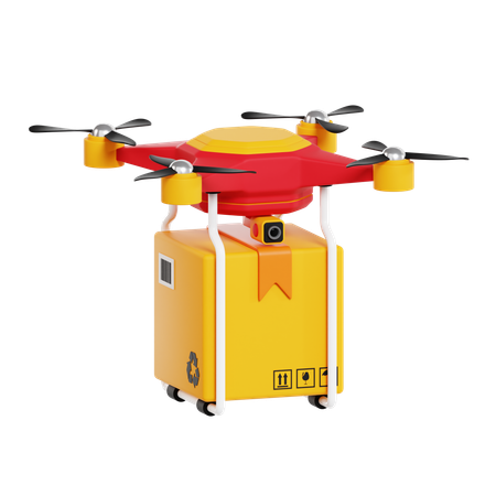 Entrega de drones  3D Icon