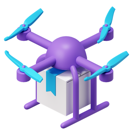 Entrega de drones  3D Illustration