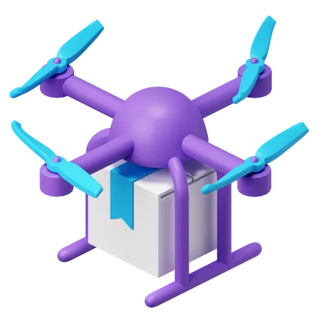 Entrega de drones  3D Illustration