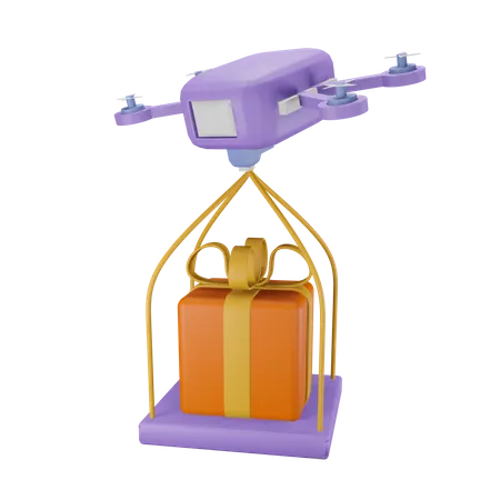 Entrega de drones  3D Illustration