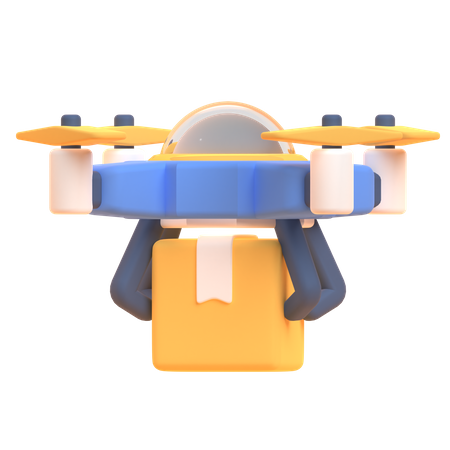 Entrega de drones  3D Illustration