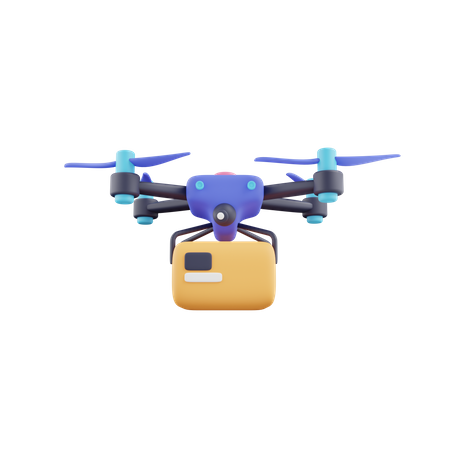 Entrega de drones  3D Icon