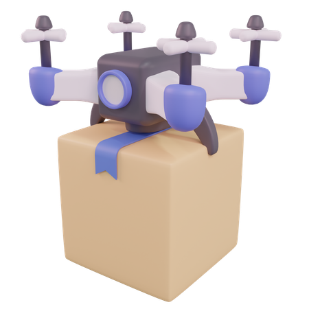 Entrega de drones  3D Icon