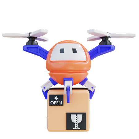 Entrega de drones  3D Icon