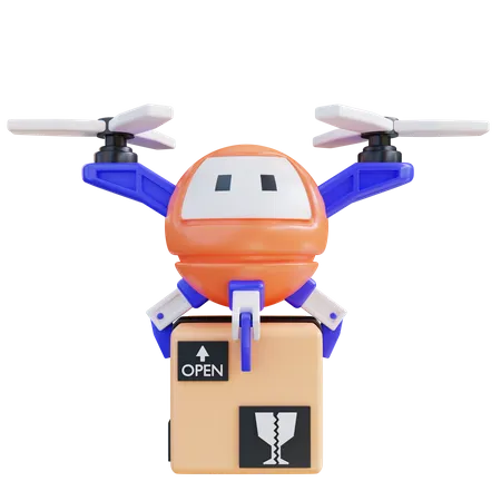 Entrega de drones  3D Icon