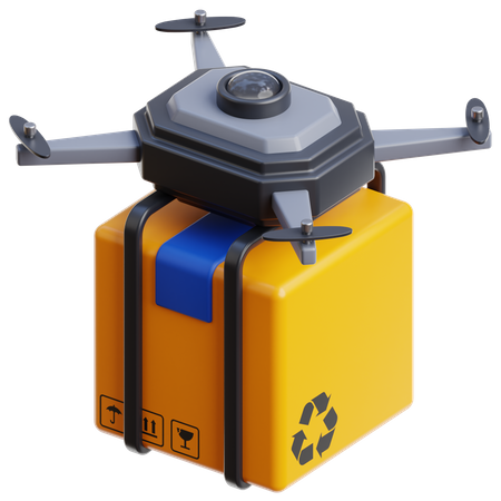 Entrega de drones  3D Icon