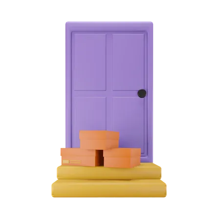 Entrega porta a porta  3D Illustration