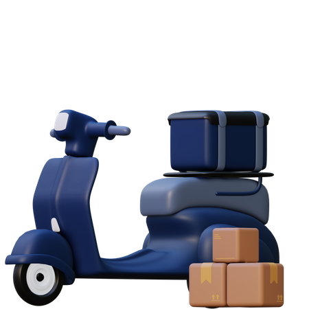 Scooter de entrega  3D Illustration