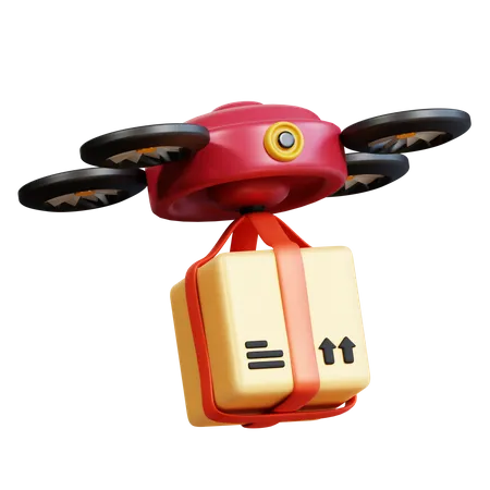 Entrega a través de drones  3D Icon