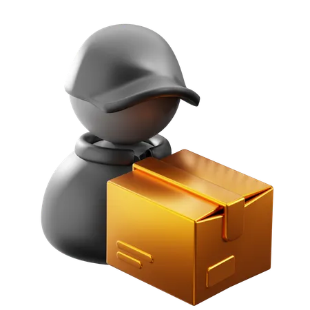 Entregador  3D Icon