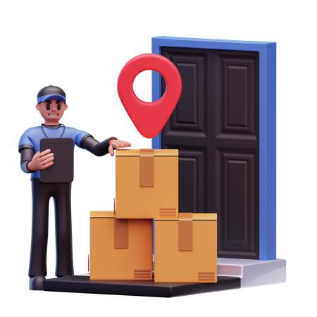 Entregador, verificando a lista de pedidos  3D Icon