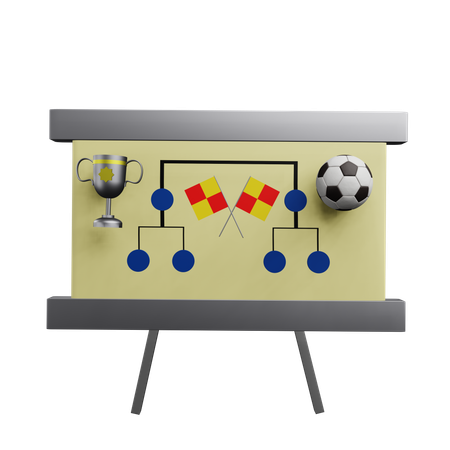 Presentación del entrenador de fútbol  3D Icon
