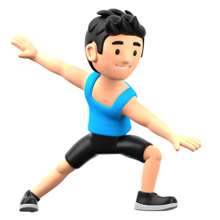 Entrenamiento de flexibilidad  3D Icon