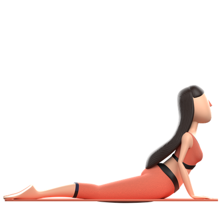 Entrenamiento de yoga  3D Illustration