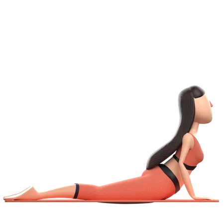 Entrenamiento de yoga  3D Illustration