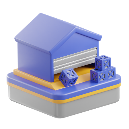 Entrepôt  3D Icon