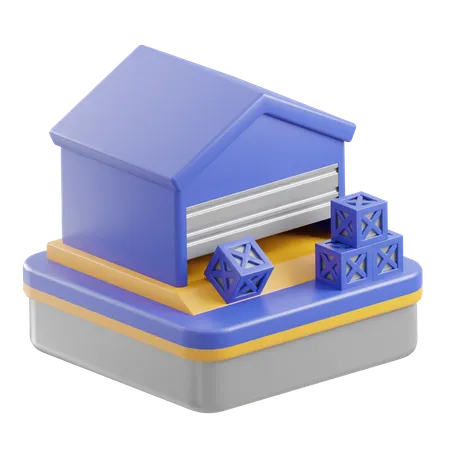 Entrepôt  3D Icon