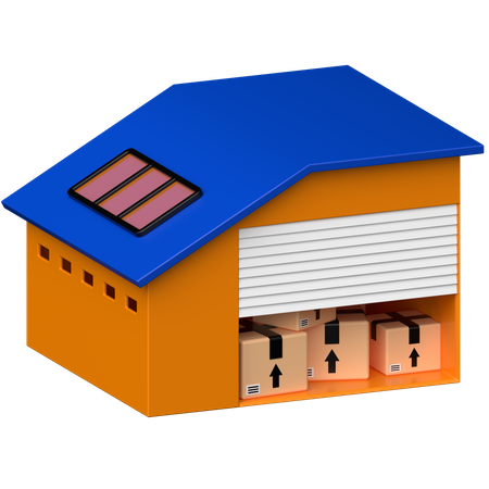 Entrepôt  3D Icon