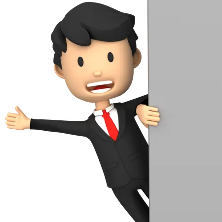 Entrepreneur waving hand  3D Illustration