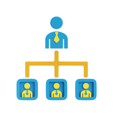 Organisation de l'entreprise  3D Icon