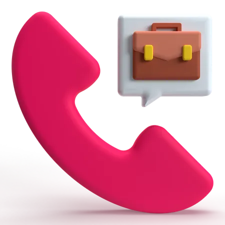 Entretien téléphonique  3D Icon