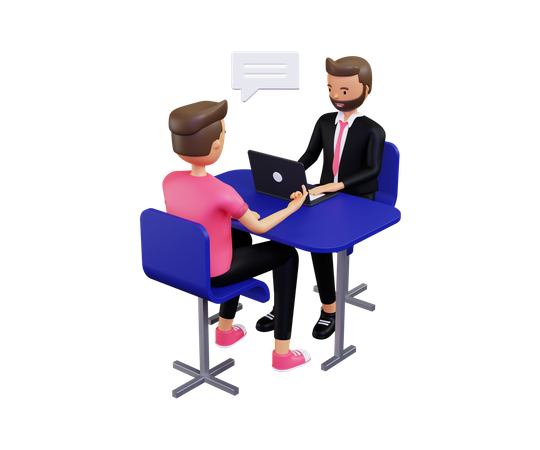 Entrevista de trabajo  3D Icon